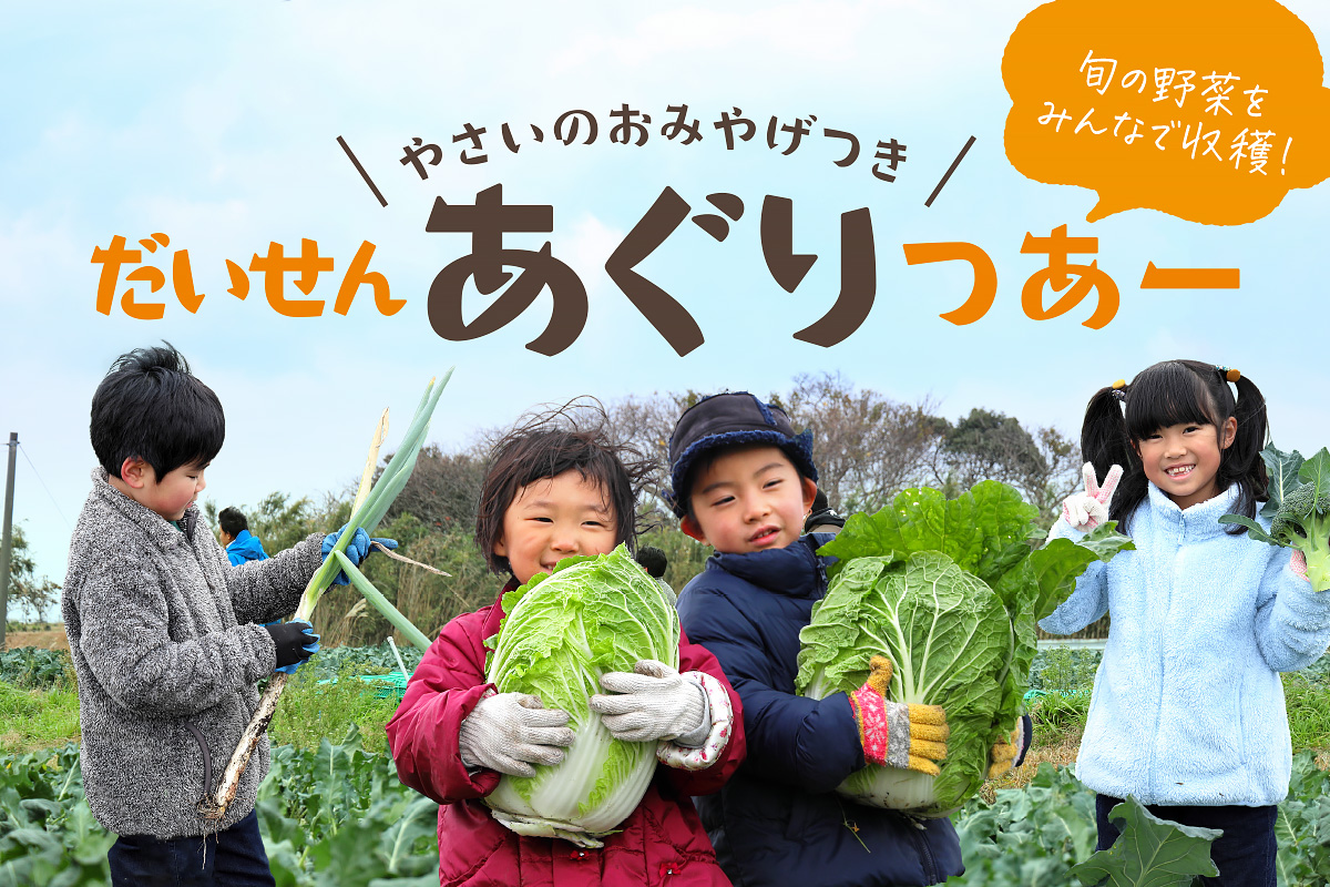 【親子で挑戦!農業体験】だいせんあぐりツアー(野菜のおみやげ付き)