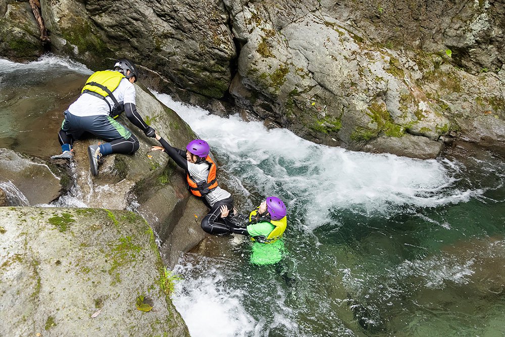 大山シャワークライミング