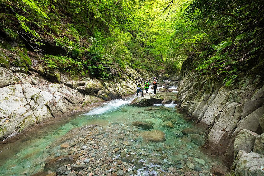 大山シャワークライミング