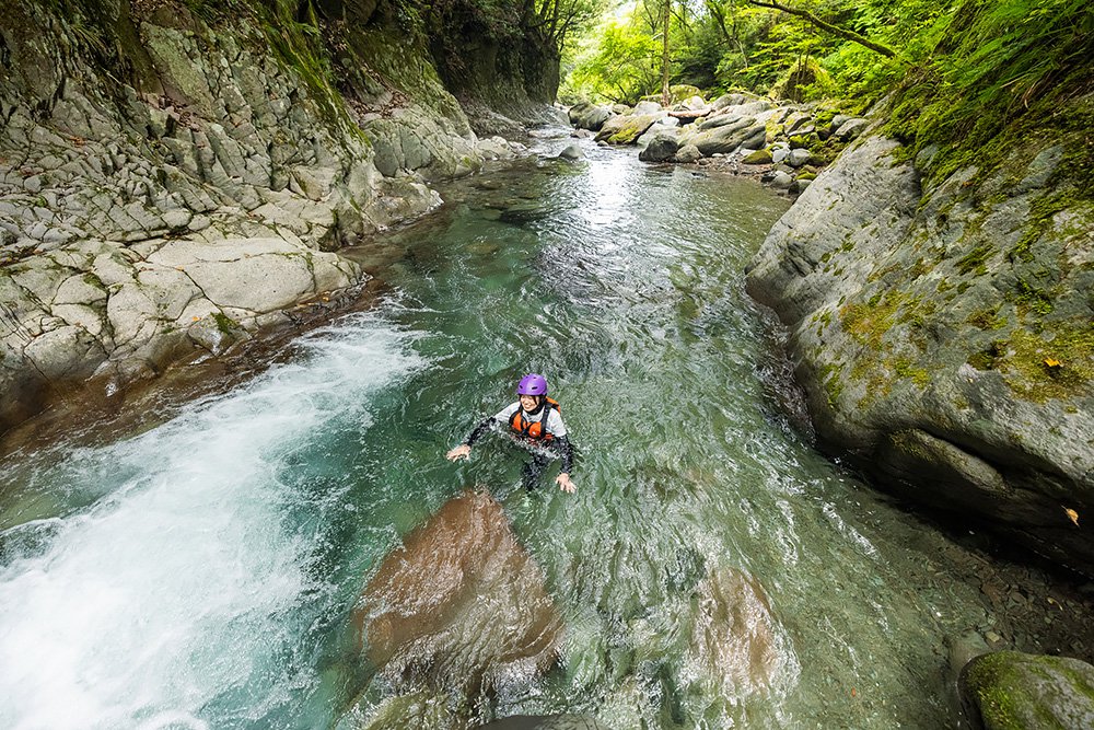 大山シャワークライミング