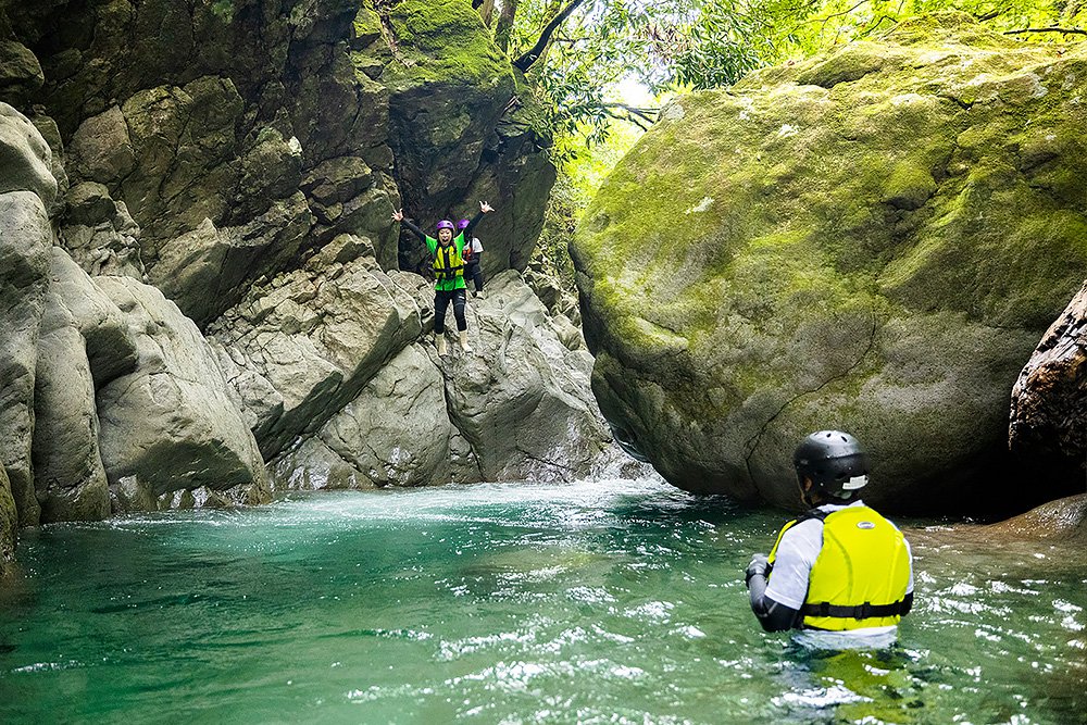 大山シャワークライミング