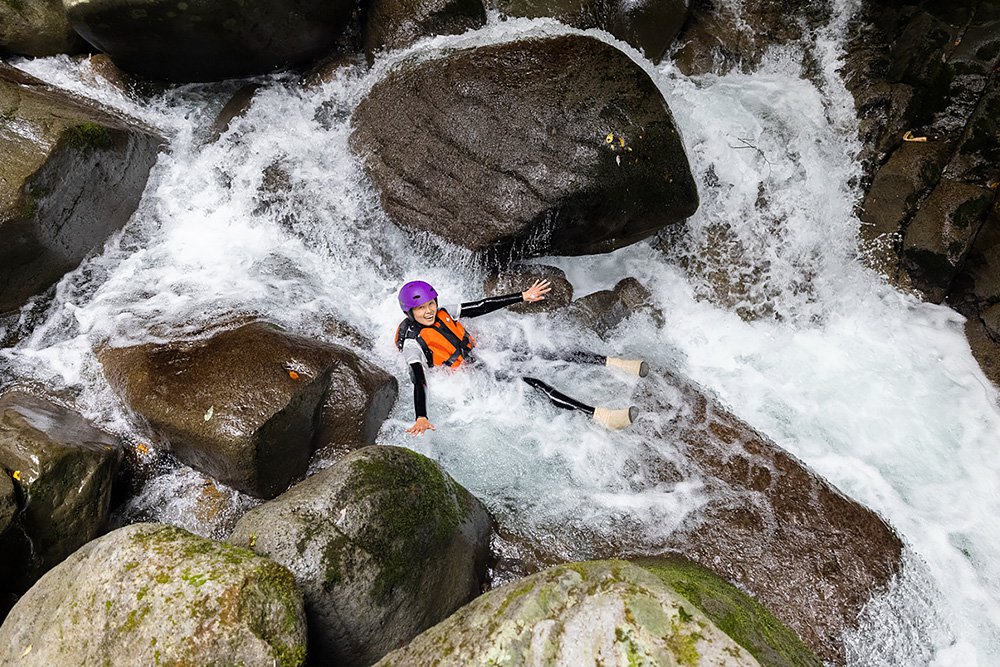 大山シャワークライミング